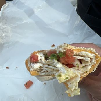 Green Leaf's & Bananas - Tex Mex Burrito: one piece of avocado that I ate in one bite. - Salad Near Me - Orlando, Florida