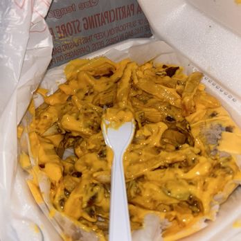 Mariner Pizza - Way too much cheese for the meal. As if they used the whole bottle. This is not a good recipe of Bacon Cheese Fries! - Pizza Near Me - Myrtle Beach, South Carolina Mariner Pizza - Way too much cheese for the meal. As if they used the whole bottle. This is not a good recipe of Bacon Cheese Fries! - Pizza Near Me - Myrtle Beach, South Carolina