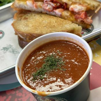 Lobster-Guys - Lobster Grill Cheese with tomato soup - Seafood Near Me - Pasadena, California