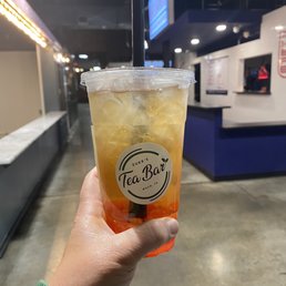 Peach White Tea with Strawberry Boba