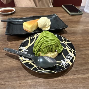 Waka Sakura - Mont Blanc and yuzu cheesecake - Conveyor Belt Sushi Near Me - Irvine, California Waka Sakura - Mont Blanc and yuzu cheesecake - Conveyor Belt Sushi Near Me - Irvine, California