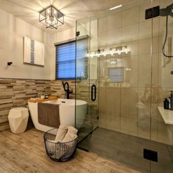 Myers Carpet Weavers - Finished project at Carpet Weavers - master bathroom transformed with tile