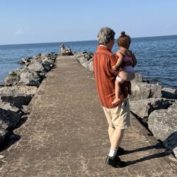 Walkway to water