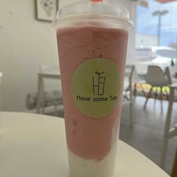 Have Some Tea - Large Strawberry smoothie w/ mochi - Bubble Tea Near Me - Kaneohe, Hawaii