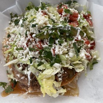 Sol Azteca Mexican Kitchen - I usually inhale my food before getting pics but here is a pic of their tostada! Yum! - Mexican Near Me - Mesa, Arizona