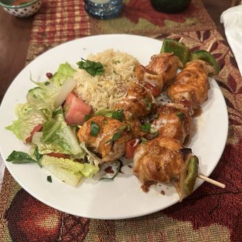 Le Souk - Montclair - Skewered Chicken Entrée - Syrian Near Me - Montclair, New Jersey