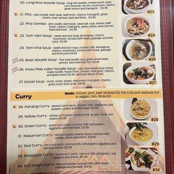 Bann Thai - the menu for the restaurant - Thai Near Me - Ewa Beach, Hawaii
