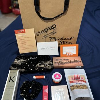Step Up Women's Network - Step Up is partnered with many amazing companies! Just look at all these goodies I got from Inspiration Awards. - Local Flavor Near Me - Los Angeles, California Step Up Women's Network - Step Up is partnered with many amazing companies! Just look at all these goodies I got from Inspiration Awards. - Local Flavor Near Me - Los Angeles, California