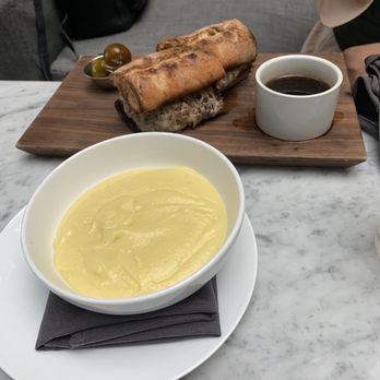 Restoration Hardware - Prime rib sandwich and aujus with potato purée - Furniture Stores Near Me - Nashville, Tennessee