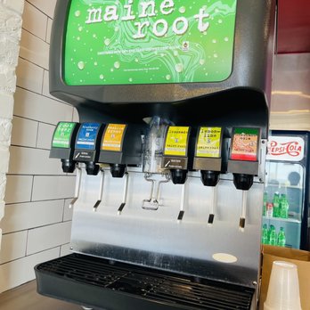 Fiery Chicken - Maine Root soda. Made with cake sugar. Machine was dispensing extremely watered down drinks. - American Near Me - Plano, Texas