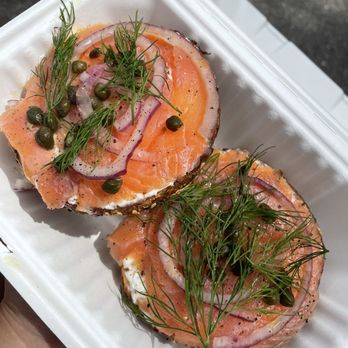 Apollo Bagels - Salmon everything bagel sandwich - Bagels Near Me - New York, New York Apollo Bagels - Salmon everything bagel sandwich - Bagels Near Me - New York, New York