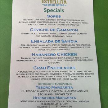 Estrellita Mexican Bistro - Menu 9/8/26 - Mexican Near Me - Los Altos, California Estrellita Mexican Bistro - Menu 9/8/26 - Mexican Near Me - Los Altos, California
