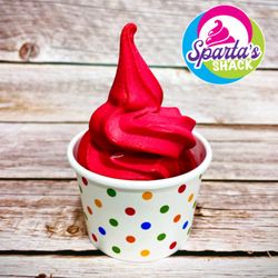 Sparta's Shack - Pomegranate vegan  soft serve