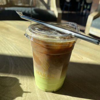 Haraz Coffee House - 16 oz. Pistachio Latte - Coffee & Tea Near Me - Plano, Texas Haraz Coffee House - 16 oz. Pistachio Latte - Coffee & Tea Near Me - Plano, Texas