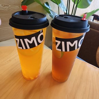 Zimo Bakery & Cafe - Hawaii Fruit Tea & Peach Osmanthus Oolong - Bakeries Near Me - Tampa, Florida