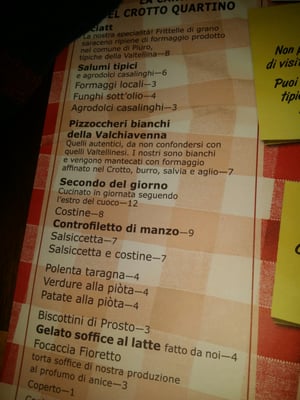 Menu photo 2 Crotto Quartino Piuro, SO