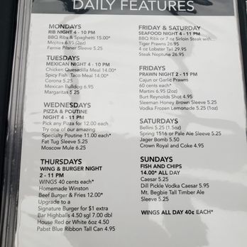 Sir Winston's Pub - Menu - Pubs Near Me - Vernon, British Columbia Sir Winston's Pub - Menu - Pubs Near Me - Vernon, British Columbia