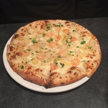 Black Pelican - White seafood pizza - Pizza Near Me - Chesapeake, Virginia Black Pelican - White seafood pizza - Pizza Near Me - Chesapeake, Virginia