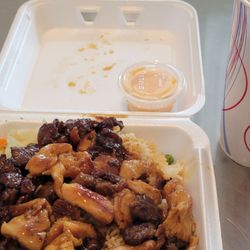 Quickway Japanese Hibachi - Chicken and beef.