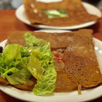 Chez Suzette - Cheese onion tomato salad savory crepe (yum - fromage oignon tomate salade) - Creperies Near Me - Paris 05, 75 Chez Suzette - Cheese onion tomato salad savory crepe (yum - fromage oignon tomate salade) - Creperies Near Me - Paris 05, 75