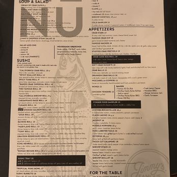 Jimmy's Famous Seafood - Menu - Seafood Near Me - Baltimore, Maryland Jimmy's Famous Seafood - Menu - Seafood Near Me - Baltimore, Maryland