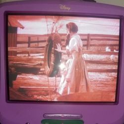 Art's Tv Service - This is a 20" Disney CRT TV with a working DVD Player. On the screen is a scene from The Wizard of Oz.