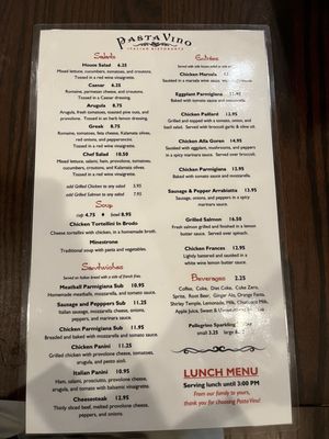 Menu photo 2 Pasta Vino Johns Creek, GA