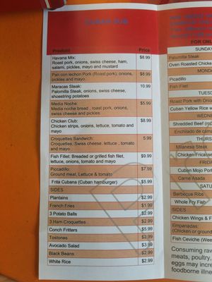 Menu photo 7 100 Miles to Cuba Key West, FL
