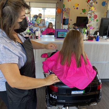 Trims & Tangles - Miss Juanita is so good and able to style and cut fast! - Kids Hair Salons Near Me - Lake Forest, California Trims & Tangles - Miss Juanita is so good and able to style and cut fast! - Kids Hair Salons Near Me - Lake Forest, California