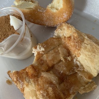 La Creacion Bakery - Clockwise: Tembleque (Coconut based), sugar donut, and Costilla Guayaba y Queso - Bakeries Near Me - Tampa, Florida La Creacion Bakery - Clockwise: Tembleque (Coconut based), sugar donut, and Costilla Guayaba y Queso - Bakeries Near Me - Tampa, Florida