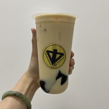 Tea Villa - Jasmine Milk Tea with grass jelly - Bubble Tea Near Me - Hayward, California Tea Villa - Jasmine Milk Tea with grass jelly - Bubble Tea Near Me - Hayward, California