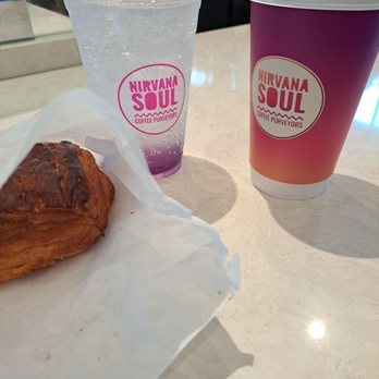 Nirvana Soul Coffee - Lovely lavender Italian soda, and a half-sweet honey lavender latte. Perfect for boo & I. Also - the crispiest chocolate croissants ever. - Coffee & Tea Near Me - Cupertino, California Nirvana Soul Coffee - Lovely lavender Italian soda, and a half-sweet honey lavender latte. Perfect for boo & I. Also - the crispiest chocolate croissants ever. - Coffee & Tea Near Me - Cupertino, California