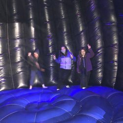 Vegas Festival Of Lights - Snowman bouncy house. They disinfect between each group. 5 minute time limit, but you can stay longer if no-one else is waiting.