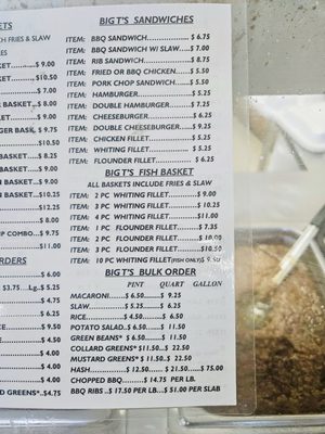 Menu photo 1 Big T Bar-B-Q Columbia, SC