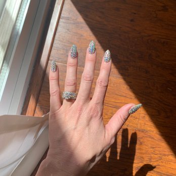 Malibu Nail Spa - Blinged out set by Minh - Nail Salons Near Me - Valencia, California Malibu Nail Spa - Blinged out set by Minh - Nail Salons Near Me - Valencia, California