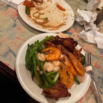 Cafe East Humble - two plates of food on a table - Chinese Near Me - Humble, Texas