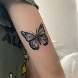 ~1 month healed butterfly tattoo done by @faelien.ink ~1 month healed butterfly tattoo done by @faelien.ink