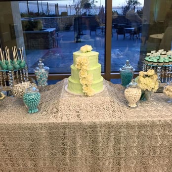 Bake My Day - Mint flower 3 tier cake. Pina Colada top tier, middle lemon and bottom tier was chocolate mousse! Every tier was soo YUMMMMMMMMMMMMMMMMMMMY - Cupcakes Near Me - Rancho Cucamonga, California