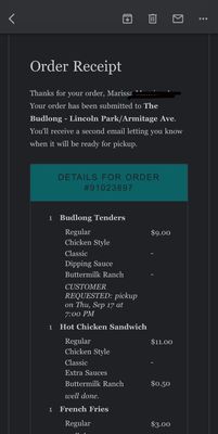 Menu photo 3 The Budlong Southern Chicken Chicago, IL Menu photo 3 The Budlong Southern Chicken Chicago, IL