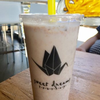 Sweet Dreams Teashop - Malt milk tea with extra flakes ! - Desserts Near Me - Waterloo, Ontario