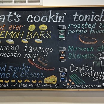 Savory Spice Shop - a menu on a blackboard - Herbs & Spices Near Me - Chicago, Illinois Savory Spice Shop - a menu on a blackboard - Herbs & Spices Near Me - Chicago, Illinois