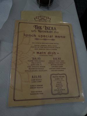 Menu photo 6 The India Restaurant Artesia, CA Menu photo 6 The India Restaurant Artesia, CA