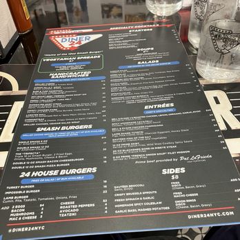 Diner 24 - Menu - Burgers Near Me - New York, New York