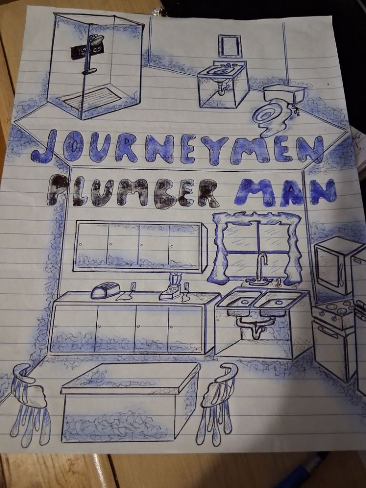 Slide of Journeyman plumber man