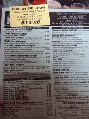 Menu photo 6 The Raft Fair Haven, MI