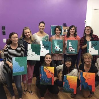 The Angry Easel Paint Parties - Painting for a 30th birthday party! This was in Angry Easel's old location. - Art Classes Near Me - Meridian, Idaho The Angry Easel Paint Parties - Painting for a 30th birthday party! This was in Angry Easel's old location. - Art Classes Near Me - Meridian, Idaho