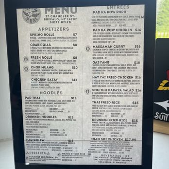Tiny Thai - Menu as of 8/2025 - Thai Near Me - Buffalo, New York