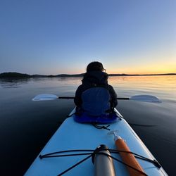 Shearwater Kayak Tours - My wife enjoying the sunset