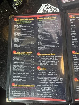 Menu photo 1 Sakura Sushi Temecula, CA