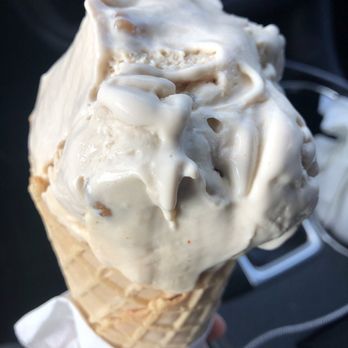 Buzze’s Creamery and General Store - Maple Nut Ice Cream in a waffle cone - Ice Cream & Frozen Yogurt Near Me - Morganton, North Carolina